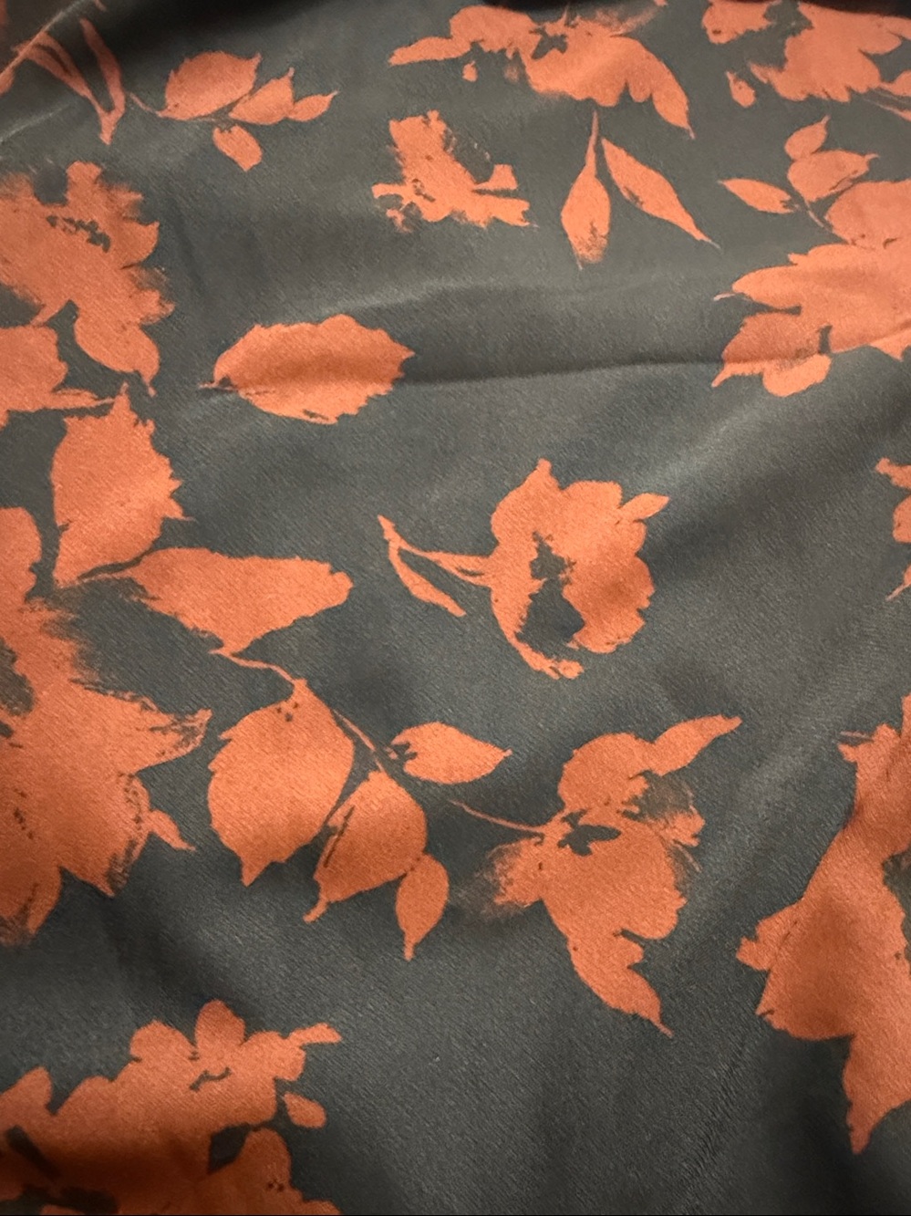 Abercrombie & Fitch Floral Satin Slip Skirt Size: L Elastic Waist Midi - Picture 5 of 6
